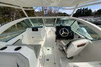 2026 Pursuit DC 266 Dual Console boat interior with modern helm and seating.