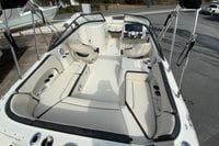 2023 Stingray 231 DC boat interior with spacious seating and modern dashboard.