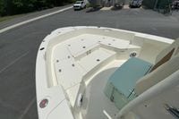 2023 Pathfinder 2400 TRS boat interior with storage compartments and seating.