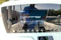 Garmin display on 2023 Sportsman Open 232 Center Console boat dashboard.