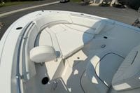 2023 Sportsman Open 232 Center Console boat interior with white seating and modern design.