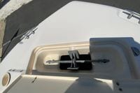 Bow anchor compartment of 2011 Grady-White Freedom 255 boat, showing anchor storage.