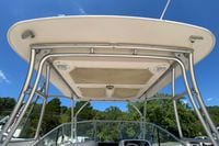 2011 Grady-White Freedom 255 boat canopy and frame under clear blue sky.
