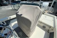 2025 Pathfinder 2600 TRS boat console covered, showcasing sleek design and modern features.