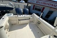 2014 Sailfish 290 CC boat interior with dual engines at RT113 Boat Sales.