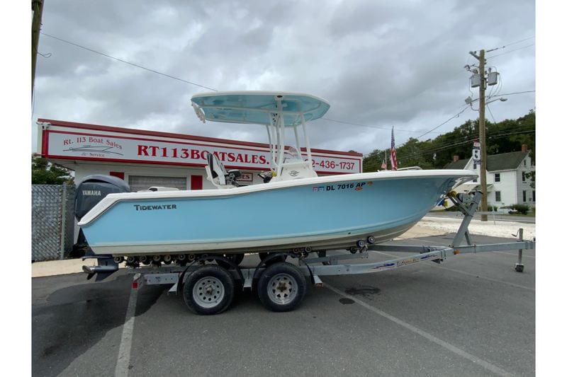 2023 Tidewater 220 CC Adventure boat on trailer at RT113 Boat Sales.