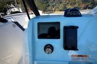 2027 Cobia 250 Dual Console dashboard with Yamaha display and compass.