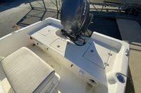 2007 Clearwater 1900 Baystar boat with Yamaha outboard motor, featuring storage compartments.