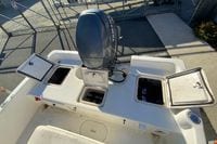 2007 Clearwater 1900 Baystar boat with Yamaha outboard motor and open storage compartments.