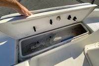 Open storage compartment on a 2007 Clearwater 1900 Baystar boat.