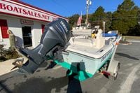 2007 Clearwater 1900 Baystar boat with Yamaha motor at dealership.