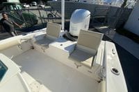 2017 Everglades 253 Center Console boat with Yamaha 300 engine and seating area.