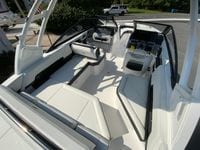 2026 Cobalt R4 OB boat interior with sleek seating and modern dashboard design.