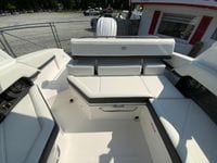 2026 Cobalt R4 OB boat interior with white seating and modern design.