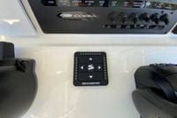 Control panel of 2026 Cobia 265 Center Console boat with Seakeeper system.